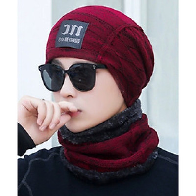 KHĂN CHOÀNG NAM KÈM NÓN LEN KHĂN LEN KÈM MŨ LEN - DONA21012903