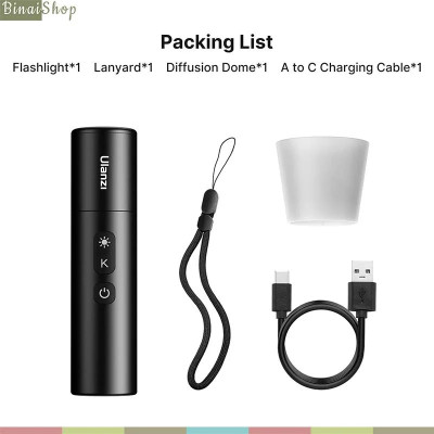 Ulanzi LM07 - Đèn Pin Chụp Ảnh Di Động Dành Cho Máy Ảnh Và Máy Quay, Chế Độ Zoom Sáng, Nhiệt Độ Màu 2000K-8000K - Hàng chính hãng