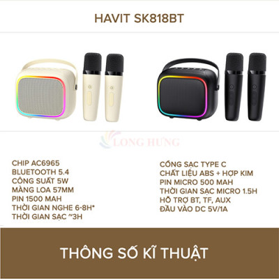 Loa Bluetooth Havit SK818BT - Hàng chính hãng