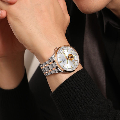 Đồng hồ nam chính hãng IW CARNIVAL IW590G-1 Kính sapphire ,chống xước,Chống nước ,Bảo hành 24 tháng,Máy cơ (Automatic),Dây kim loại thép không gỉ 316L,thiết kế lộ cơ 