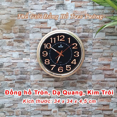 Đồng Hồ KIM TRÔI EASTAR Tròn – Bộ Kim & Số có DẠ QUANG (*) – Tặng Pin Maxell – Bảo Hành 1 Năm