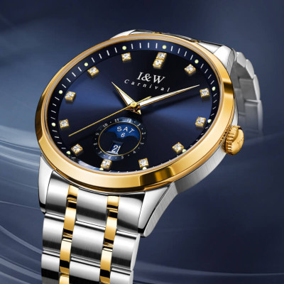Đồng hồ nam chính hãng IW Carnival  IW625G-2 ,kính sapphire,chống xước,chống nước 50m,Bh 24 tháng,máy cơ (automatic)
