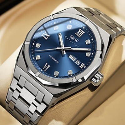 Đồng Hồ Nam I&W Carnival 751G1 Chính Hãng Full Box Chống Nước Kính Chống Xước Dây Thép Cao Cấp BH 60T (Máy Cơ Tự Động)