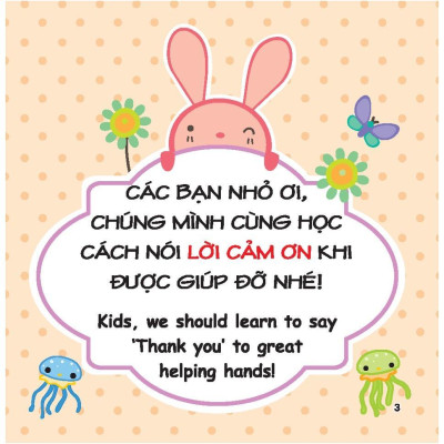 Sách - Rèn Luyện Kỹ Năng Giao Tiếp Bằng Tranh Cho Bé - Lời Cảm Ơn - Song Ngữ Anh Việt - Minh Thắng