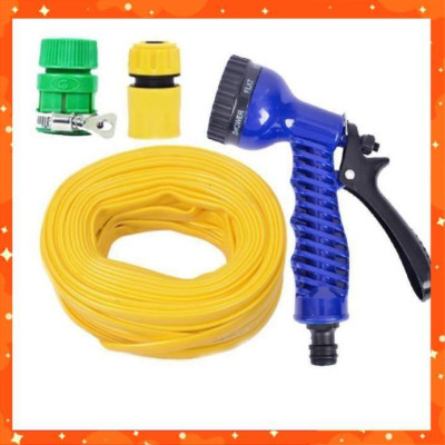 Bộ dây vòi xịt tưới cây, rửa xe 15M (cút nhựa nối nhựa xanh) 206843