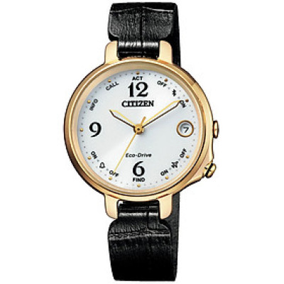 Đồng Hồ Nữ Citizen Kết Nối Bluetooth Dây Da EE4022-16A - Mặt Trắng 