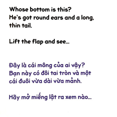 Sách Lật Tương Tác Song Ngữ 0-3 TuổI: Mông Ai Đây?