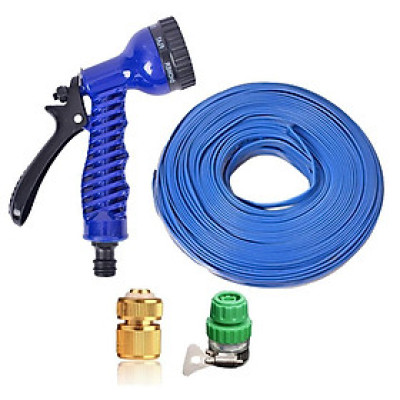 Bộ dây vòi xịt rửa xe, tưới cây, dọn dẹp nhà cửa 7-10m (cút đồng nối nhựa xanh) 206843