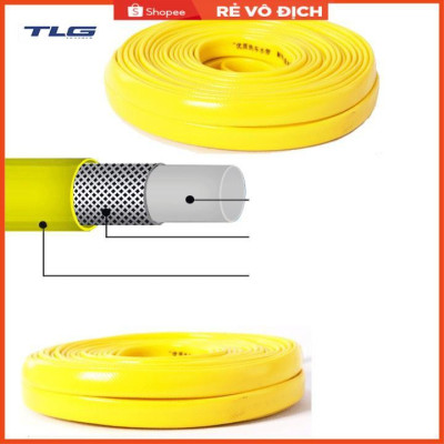 Bộ dây vòi xịt nước rửa xe, tưới cây tăng áp 3 lần,loại 15M (nối đồng nhựa đen) 206317
