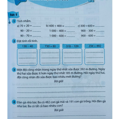 Sách - Vở bài tập - Thực hành Toán lớp 3 - tập 1 (Kết Nối)