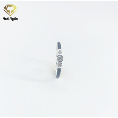 Nhẫn bạc Ý 925 Huệ Ngân -Đính Đá xinh xắn RR1196