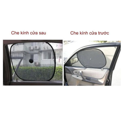 Bộ 3 tấm che nắng cửa kính xe ô tô dạng lưới