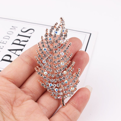 Ghim cài áo vest nam nữ, Trâm cài áo Unisex cao cấp, ghim cài áo sơ mi thiết kế hình lá tinh sảo