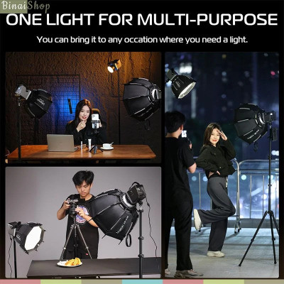 Ulanzi LT005 - Đèn Led Bi-Color Công Suất 60W Màn Hình OLED Hỗ Trợ Quay Phim, Chụp Hình - hàng chính hãng