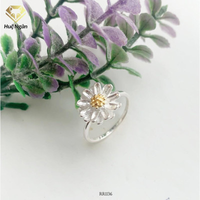 Nhẫn bạc Ý 925 Huệ Ngân - Cúc họa mi RR1136