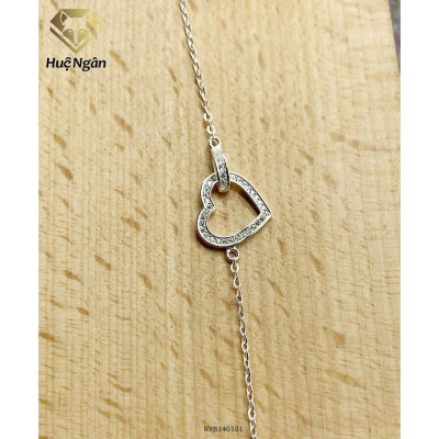Lắc tay bạc 925 Huệ Ngân - Tim xinh đính đá RYB140101