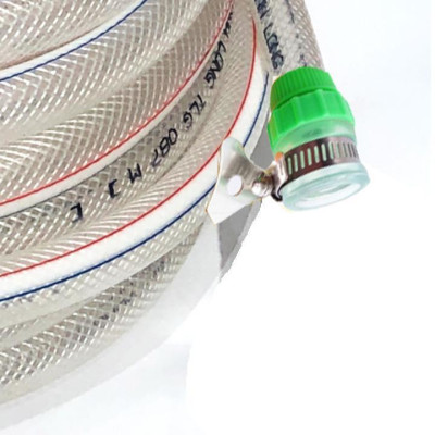 Bộ dây vòi xịt nước rửa xe, tưới cây . tăng áp 3 lần, loại 3m, 5m 206318E đầu đồng, đai, nối, d.vàng