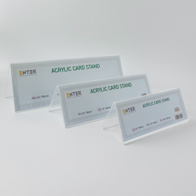 Biển chức danh, Bảng tên để bàn, Kệ mica chức vụ 2 mặt Enter A05 240x75mm trung (20)