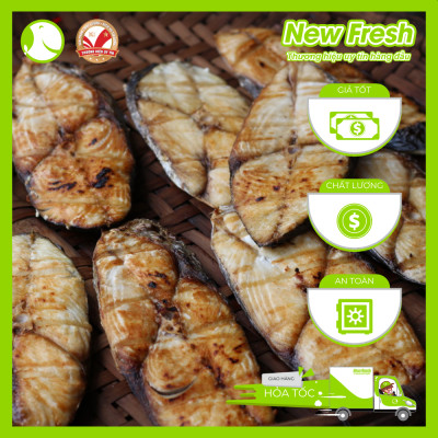 [GIAO NHANH HCM] Cá Thu Đen Cắt Khoanh - Túi 1Kg