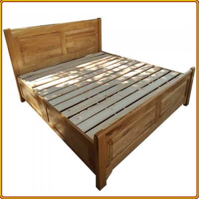 Giường ngủ Juno sofa gỗ sồi màu tự nhiên 1m8 