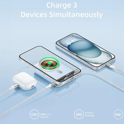 Sạc dự phòng Innostyle MagS Transimag 15W PD 20W 10000mAh IQ20 - Hàng chính hãng