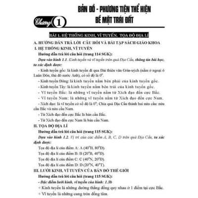 Sách - Hướng Dẫn Trả Lời Câu Hỏi Và Bài Tập Địa Lí Lớp 6 - Bám Sát SGK Chân Trời Sáng Tạo - Hồng Ân