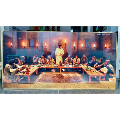 (ẢNH THẬT) Tranh treo tường tráng gương thiên chúa giáo bo viền kèm đinh treo