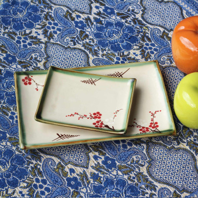 Bộ Chén Bát Hoa Đào Đỏ MNV-BHD01