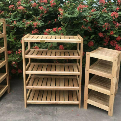 Kệ để dép rộng 80cm bằng gỗ cao su tự nhiên