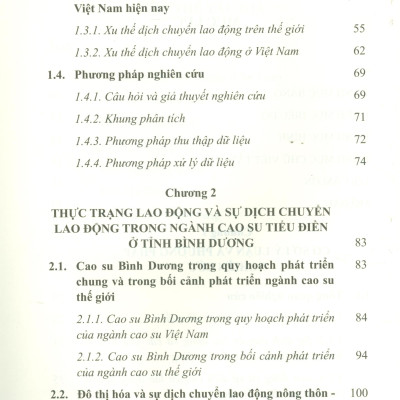 Dịch Chuyển Lao Động Trong Ngành Cao Su Tiểu Điền Ở Tỉnh Bình Dương