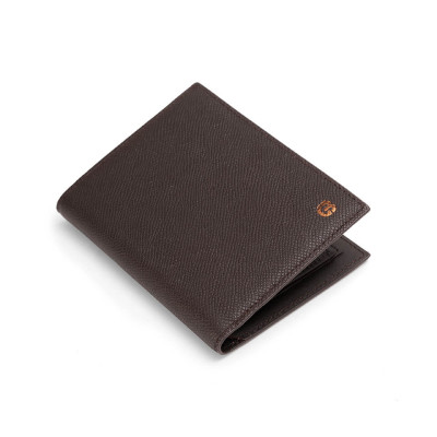 Bóp Da Nam Hàng Hiệu Chính Hãng Ví GENCE C13 Da Bò Cao Cấp Màu Nâu Dáng Dọc