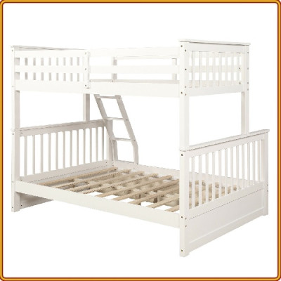 Giường 2 tầng gỗ  Trên 1m, Dưới 1m4 white Nội Thất juno sofa