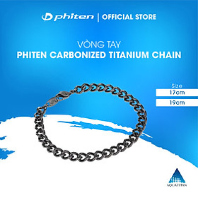Vòng tay Phiten carbonized titanium chain TC661025/TC661027