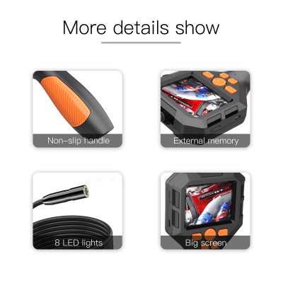 ROGTZ - Camera nội soi P10 Chống nước IP68 Màn hình IPS 2.8 inch Đường kính camera 3.9mm Độ phân giải cao 1080p 8 đèn LED Đa ngôn ngữ  Pin lithium dung lượng cao 3.7V 2600mAh Nhà xưởng Y tế Cầm tay Ô tô Nhà cửa Hàng Chính Hãng