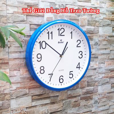 Đồng Hồ Treo Tường Cao Cấp KIM TRÔI EASTAR – Số Nổi 3D – Tặng Pin MAXELL – BH 1 Năm