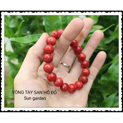 VÒNG TAY PHONG THỦY SAN HÔ ĐỎ MAY MẮN BÌNH AN