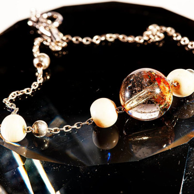 Lắc Tay Đá Phong Thủy Thạch Anh Ưu Linh tự nhiên AAAA mix bạc 925 Món Qùa Trang Sức Ý Nghĩa May Mắn Tài Lộc LT005 BlackMount 