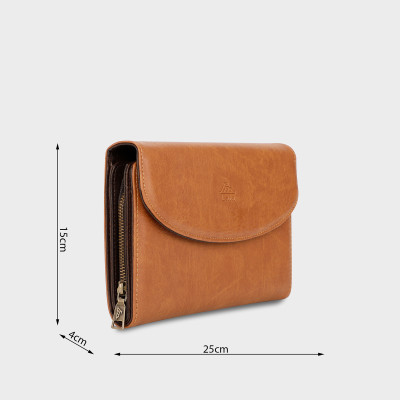 Ví nam da bò Lata ( Thời trang nam dáng cầm tay cỡ lớn  - Ví da thật VN37 )