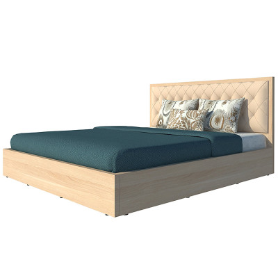 Giường ngủ cao cấp Tundo màu vàng sồi 180cm x 200cm