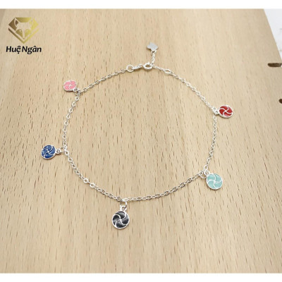 Lắc chân bạc Ý 925 Huệ Ngân- CIRCLE JL024