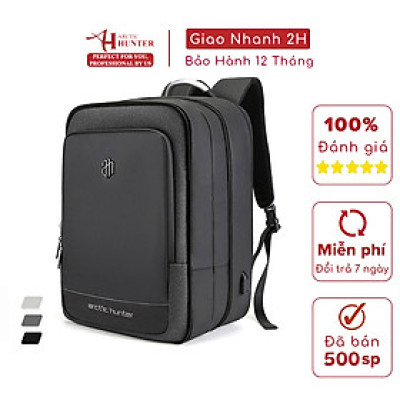 Balo du lịch Arctic Hunter B00227 chất liệu Oxford chống nước, khóa mở rộng như vali, cổng kết nối USB