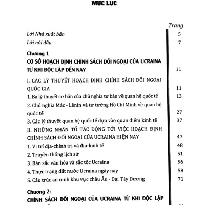 Chính Sách Đối Ngoại Của Ucraina Từ Năm 1991 Đến Nay - Kinh Nghiệm Và Bài Học Cho Việt Nam Trong Quan Hệ Với Các Nước Lớn (Sách Chuyên Khảo)
