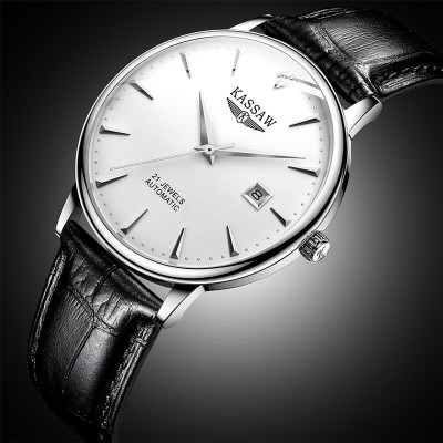 Đồng hồ đôi chính hãng KASSAW K865-2 Kính sapphire ,chống xước ,Chống nước 50m ,Bảo hành 24 tháng,Máy cơ (Automatic),dây da cao cấp, thiết kế đơn giản dễ đeo