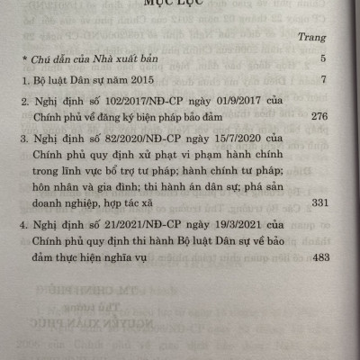 Bộ Luật Dân Sự Năm 2015 Và Các Nghị Định Hướng Dẫn Thi Hành