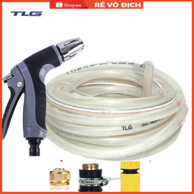 Bộ dây và vòi xịt rửa xe tưới cây tăng áp 3-5m(cút nhựa nối đồng nhựa) 206817