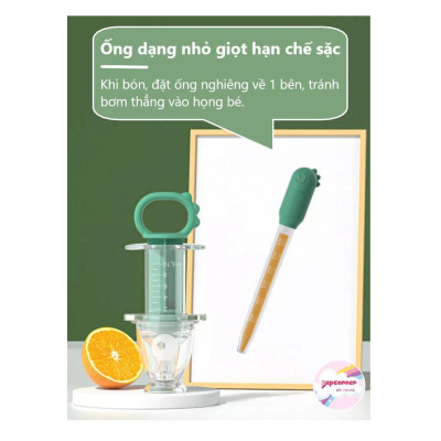Bộ 2 Món Dụng Cụ Cho Bé Uống thuoc , Sữa, Nước Hoa Quả Đa Năng Tiện Lợi - Kèm Hộp và Cọ Vệ Sinh
