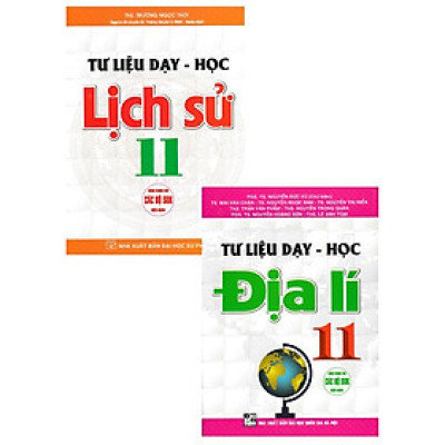 Sách - Combo 2 Cuốn Tư Liệu Dạy - Học: Lịch Sử + Địa Lí - Lớp 11 - Dùng Chung Cho Các Bộ SGK Hiện Hành - Hồng Ân