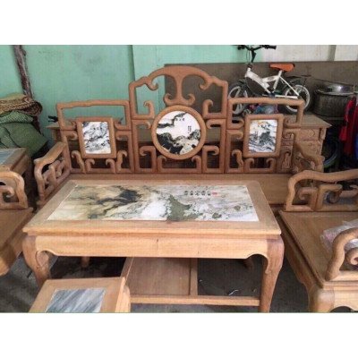 Bộ Bàn Ghế Gỗ Phòng Khách Móc Mỏ Gỗ Gụ