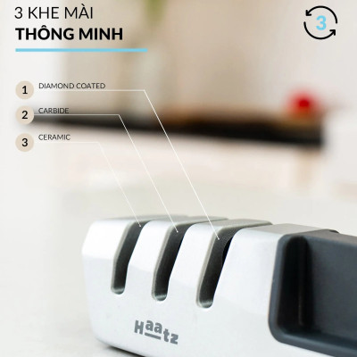 Dụng cụ mài dao 3 trong 1 chuyên dụng đa năng Hàn Quốc nhỏ gọn thời trang