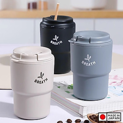 Cốc giữ nhiệt có nắp xoay Breath 320ml - Hàng Nội Địa Nhật Bản